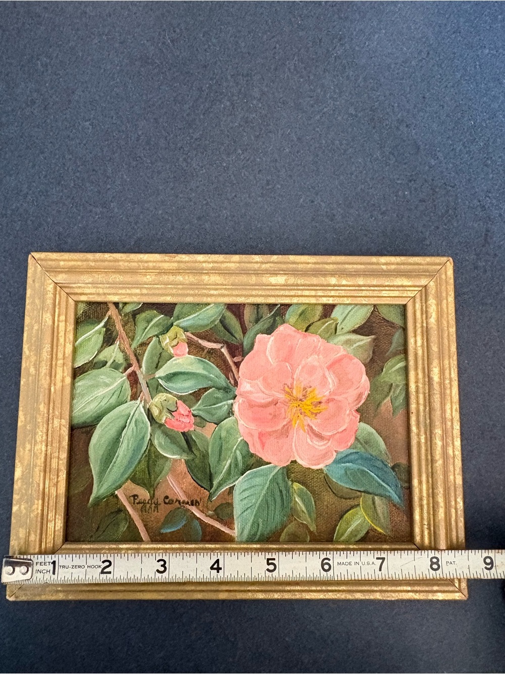 Framed hand painted botanical print 6x8
